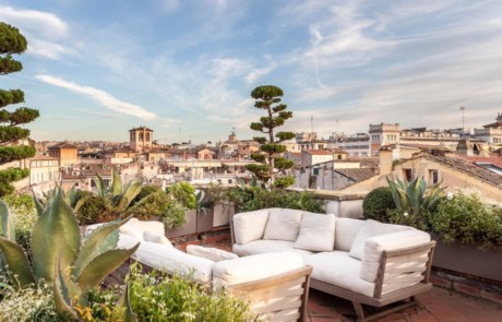 breathtaking terrace in rome