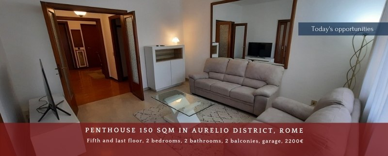 Aurelia penthouse for rent Rome