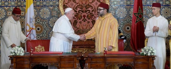 His Holiness Pope Francis and His Majesty King Mohammed VI